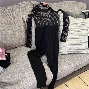 Banjul Black Studded Jumpsuit